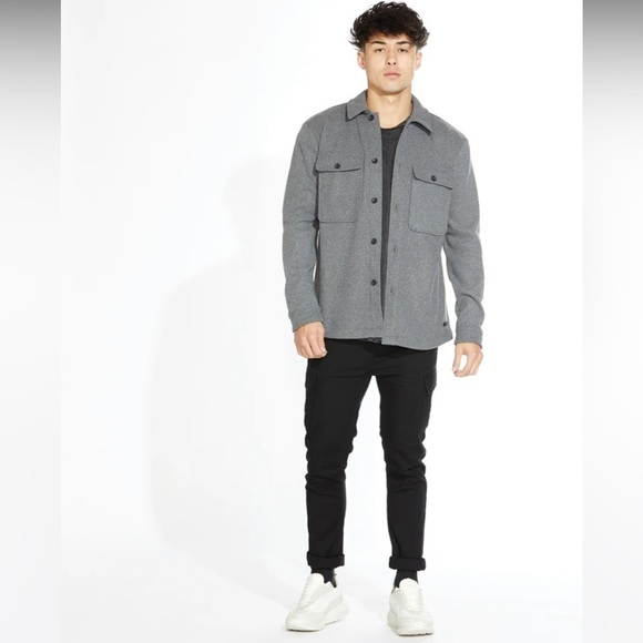 NWT Civil Society Durbin Men's Knit Relaxed Shirt Jacket Shacket Size S - Picture 6 of 10